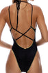 Luli Fama Stardust V NECK ONE PIECE BODYSUIT